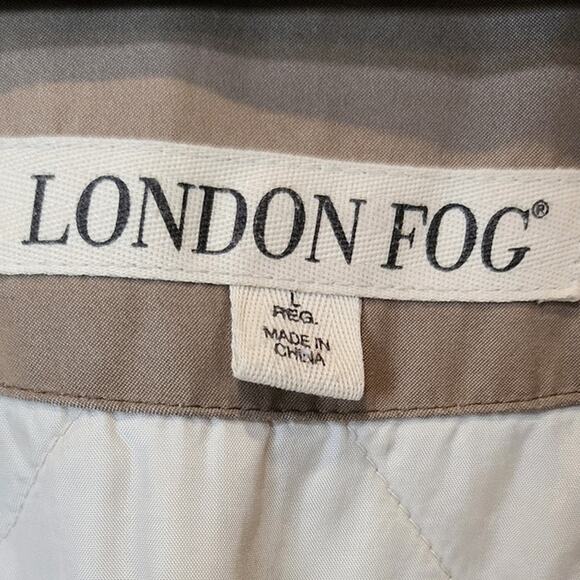 Womens London Fog Parka Jacket Coat Faux Suede & Fur Trim Removable Hood Size L - Picture 4 of 6